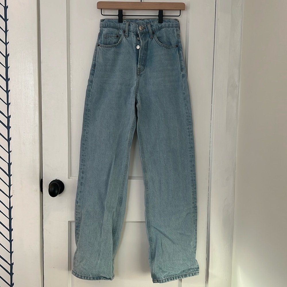 De Rococo No 8 Jeans High Rise Wide Leg in Sz 24 Tall